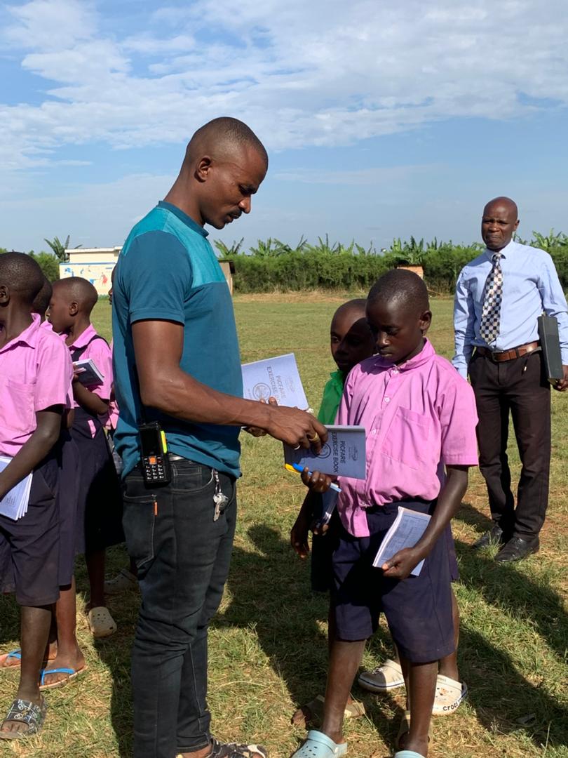 Children receiving support from King of Jungle Charity Foundation